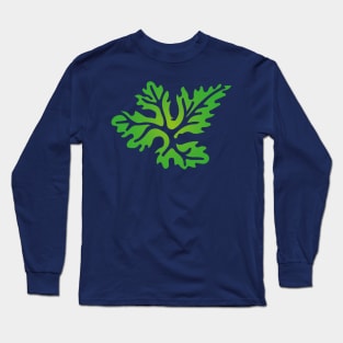 Green leaf symbol logo Long Sleeve T-Shirt